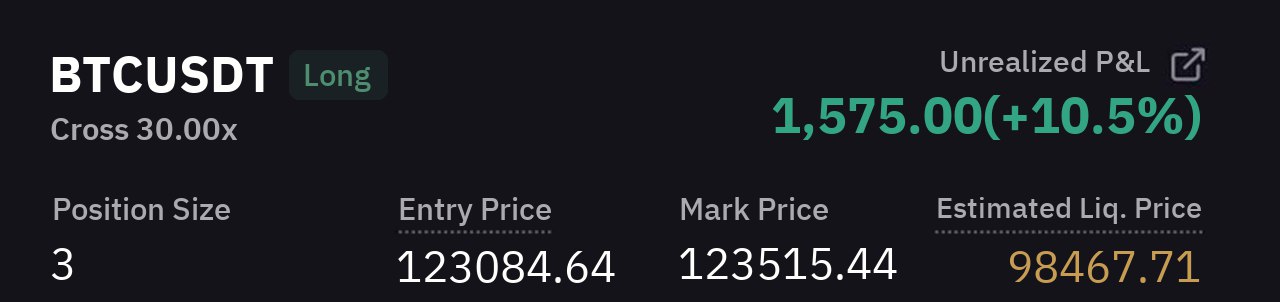BTCUSDT Position